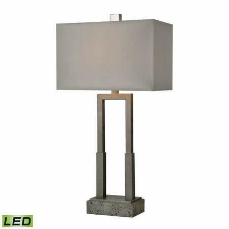 ELK SIGNATURE Courier 32'' High 1-Light Table Lamp - Pewter - Includes LED Bulb D4687-LED